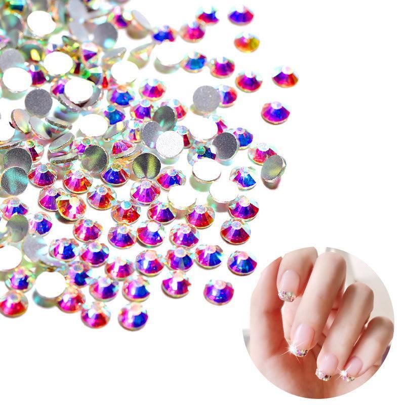 1440Pcs Glitter Rhinestones Crystal Flat Clear Bottom Glass Nail Art Nail Drill - Clear Crystal SS6