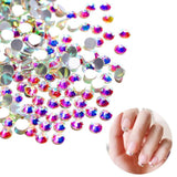 1440Pcs Glitter Rhinestones Crystal Flat Clear Bottom Glass Nail Art Nail Drill - Clear Crystal SS6 - Extra Image