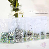 1440Pcs Glitter Rhinestones Crystal Flat Clear Bottom Glass Nail Art Nail Drill - Clear Crystal SS6