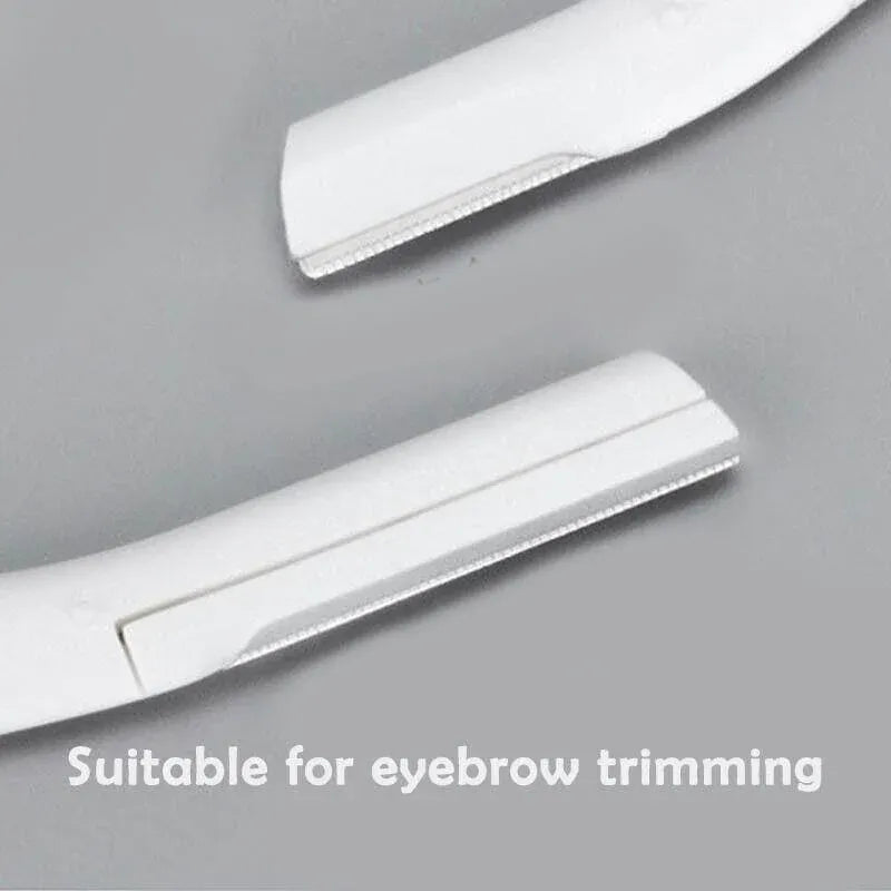3Pcs Eyebrow Razor Set Facial Hair Remover Dermaplaning Shaving Tool Kit - Clear eyebrow*2+ Scissor comb
