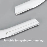 3Pcs Eyebrow Razor Set Facial Hair Remover Dermaplaning Shaving Tool Kit - Clear eyebrow*2+ Scissor comb - Side View