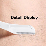 3Pcs Eyebrow Razor Set Facial Hair Remover Dermaplaning Shaving Tool Kit - Clear eyebrow*2+ Scissor comb