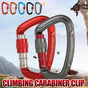 25KN Screwgate Locking Rock Climbing Carabiner Clip Aluminum D Ring Hook Buckle - Orange