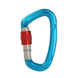25KN Screwgate Locking Rock Climbing Carabiner Clip Aluminum D Ring Hook Buckle - Orange - Rear View