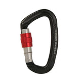 25KN Screwgate Locking Rock Climbing Carabiner Clip Aluminum D Ring Hook Buckle - Orange - Close-Up Angle