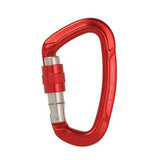 25KN Screwgate Locking Rock Climbing Carabiner Clip Aluminum D Ring Hook Buckle - Orange - Extra Image