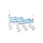 Plastic Socks Drying Rack Multi Clip Clothes Hanger Laundry Organizer Holder - Blue