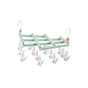 Plastic Socks Drying Rack Multi Clip Clothes Hanger Laundry Organizer Holder - Green