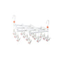 Plastic Socks Drying Rack Multi Clip Clothes Hanger Laundry Organizer Holder - White