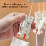 Plastic Socks Drying Rack Multi Clip Clothes Hanger Laundry Organizer Holder - White