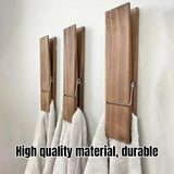 Wooden Towel Clip Underwear Clip Bathroom Wooden Clips for Towel and Laundry Use - 45-Degree Angle