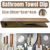 Wooden Towel Clip Underwear Clip Bathroom Wooden Clips for Towel and Laundry Use - Extra Image
