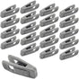 Clothes Drying Clips 20 Pack Velvet Flocking Trouser Pegs Hanger Grip Clamp Set - Grey
