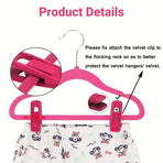 Clothes Drying Clips 20 Pack Velvet Flocking Trouser Pegs Hanger Grip Clamp Set - Grey