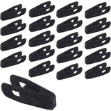Clothes Drying Clips 20 Pack Velvet Flocking Trouser Pegs Hanger Grip Clamp Set - Rose Red - Rear View