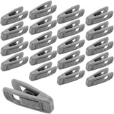 Clothes Drying Clips 20 Pack Velvet Flocking Trouser Pegs Hanger Grip Clamp Set - Rose Red