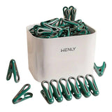24pcs Clothes Pegs with Storage Basket Laundry Sock Clips Non Slip Drying Hanger - White