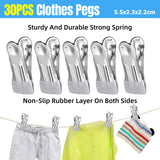 30pcs Multi Functional Stainless Steel Clothes Drying Clips Windproof Clips
