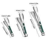 3pcs Stainless Steel Food Holders Kitchen Grill Steak Food Holder Cooking Tools - Side View