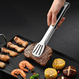 3pcs Stainless Steel Food Holders Kitchen Grill Steak Food Holder Cooking Tools - Close-Up Angle