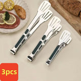 3pcs Stainless Steel Food Holders Kitchen Grill Steak Food Holder Cooking Tools - Extra Image