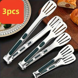 3pcs Stainless Steel Food Holders Kitchen Grill Steak Food Holder Cooking Tools - Extra Image