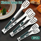 3pcs Stainless Steel Food Holders Kitchen Grill Steak Food Holder Cooking Tools - Extra Image