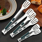 3pcs Stainless Steel Food Holders Kitchen Grill Steak Food Holder Cooking Tools - Top-Down View