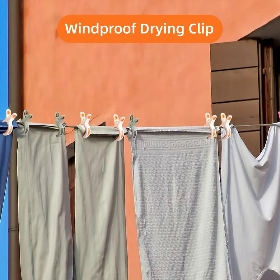 9 Pieces Clothes Drying Clips Windproof Anti Slip Large Clips for Laundry Drying