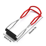 Stainless Steel Canning Jar Lifter Anti-Slip Lifting Tongs Gripper Anti-scalding - Green - Side View