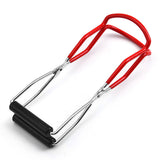 Stainless Steel Canning Jar Lifter Anti-Slip Lifting Tongs Gripper Anti-scalding - Green - Rear View