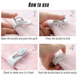 10/20pcs Quilt Retainer Cover Clips Invisible Needle-Free Thumb Buckle Bedding - Pink+Green-20PCS