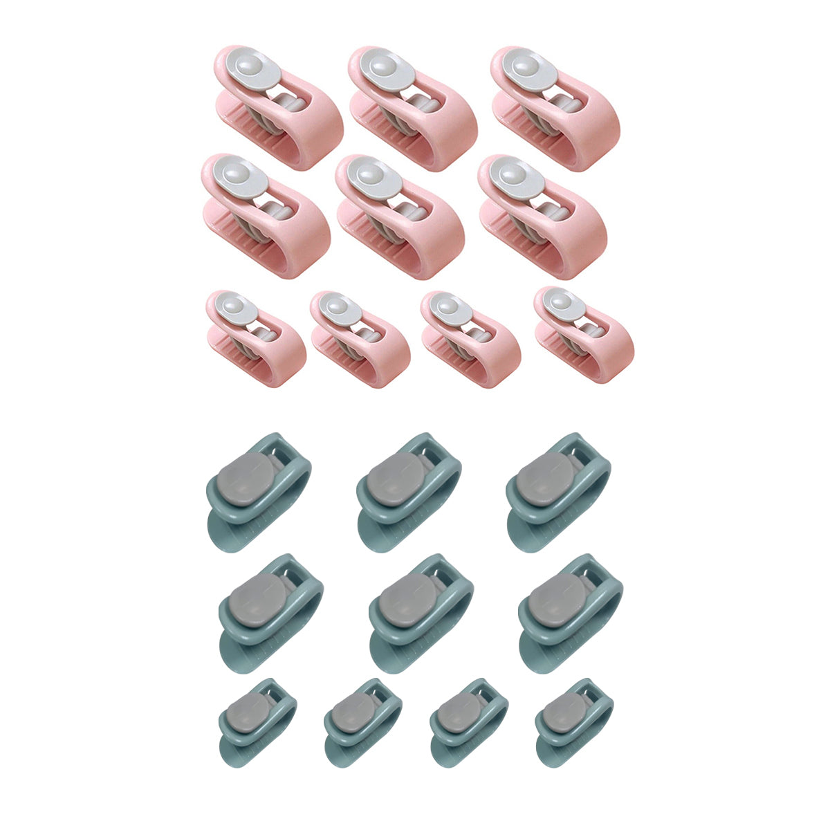 10/20pcs Quilt Retainer Cover Clips Invisible Needle-Free Thumb Buckle Bedding - Pink+Green-20PCS