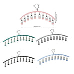 3PCS Windproof Clothes Drying Rack Balcony Hanger Pantyhose Underwear Clips - Pink