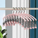 3PCS Windproof Clothes Drying Rack Balcony Hanger Pantyhose Underwear Clips - Pink