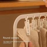 Clothes Rack Plastic Household Drying Hangers Non-Slip Storage Clip Organiser - Rear View