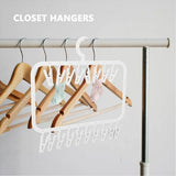 Clothes Rack Plastic Household Drying Hangers Non-Slip Storage Clip Organiser - Close-Up Angle