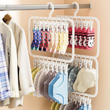 Clothes Rack Plastic Household Drying Hangers Non-Slip Storage Clip Organiser - Extra Image