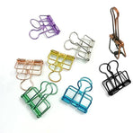 Solid Color Hollow Out Swallowtail Metal Binder Bookmark Clips Office Supplies - Bronze
