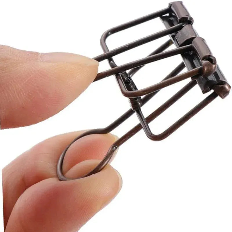 Solid Color Hollow Out Swallowtail Metal Binder Bookmark Clips Office Supplies - Bronze