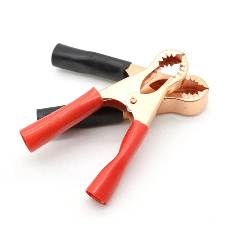 2/4/6Pairs Car Battery Tongs Cable Alligator Electrical Measured Clip Clamp Tool - 4pcs (2black+2red)
