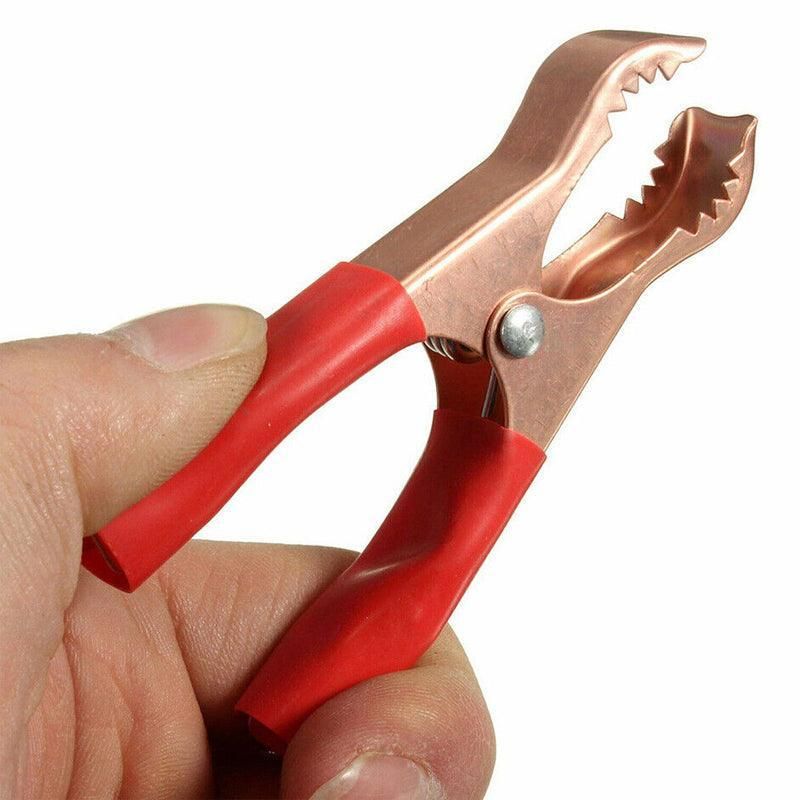 2/4/6Pairs Car Battery Tongs Cable Alligator Electrical Measured Clip Clamp Tool - 4pcs (2black+2red)