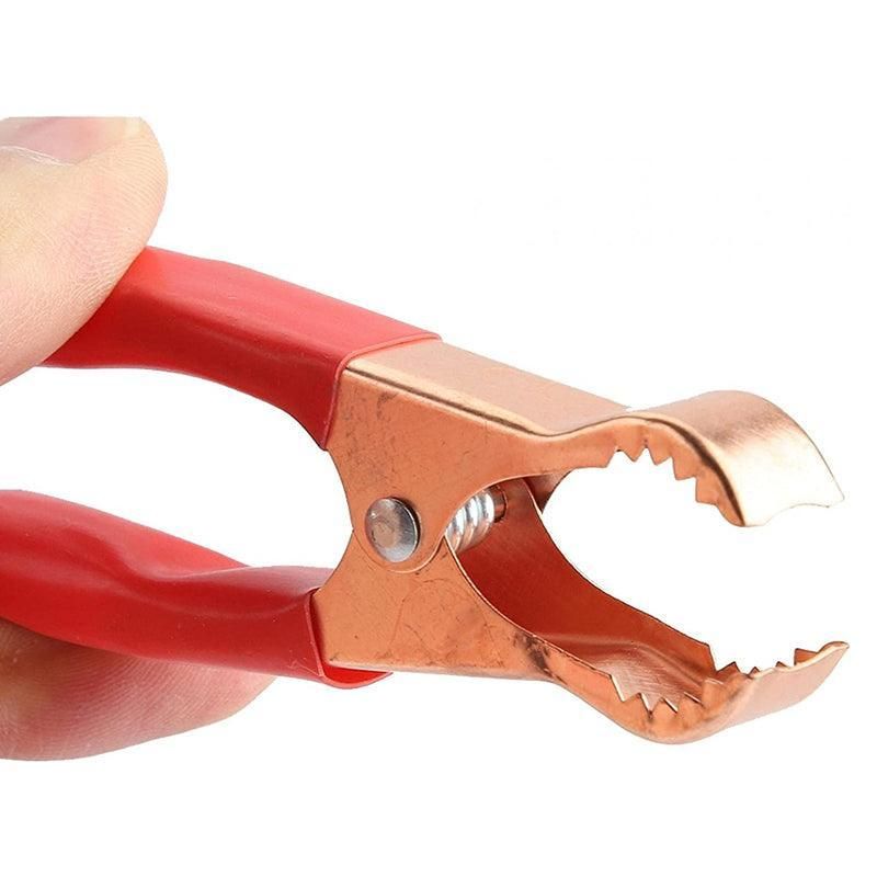 2/4/6Pairs Car Battery Tongs Cable Alligator Electrical Measured Clip Clamp Tool - 4pcs (2black+2red)