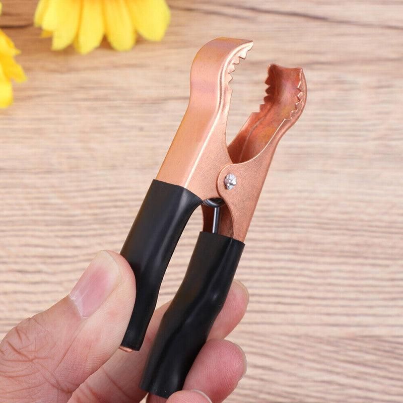 2/4/6Pairs Car Battery Tongs Cable Alligator Electrical Measured Clip Clamp Tool - 4pcs (2black+2red)