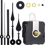 12Pcs Wall Clock Quartz Movement Motor Mechanism Long Spindle Hands Repair Kit
