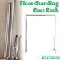 Simple Floor-Standing Single-Pole Clothes Drying Rack Portable Stable Structure