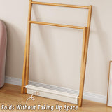 Folding Clothes Hanger Indoor Floor Bedroom Garment Rack Simple Hanging Stand