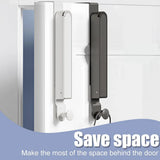 Folding Behind the Door Hook Hanger Clothes Hat Hanger Wall Mounted Organizer - Grey - Low Angle