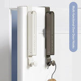 Folding Behind the Door Hook Hanger Clothes Hat Hanger Wall Mounted Organizer - Grey - Extra Image