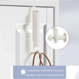 Folding Behind the Door Hook Hanger Clothes Hat Hanger Wall Mounted Organizer - Grey - Extra Image